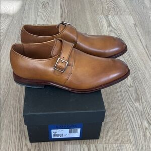 Allen Edmonds Brown Leather Monk Strap Shoes